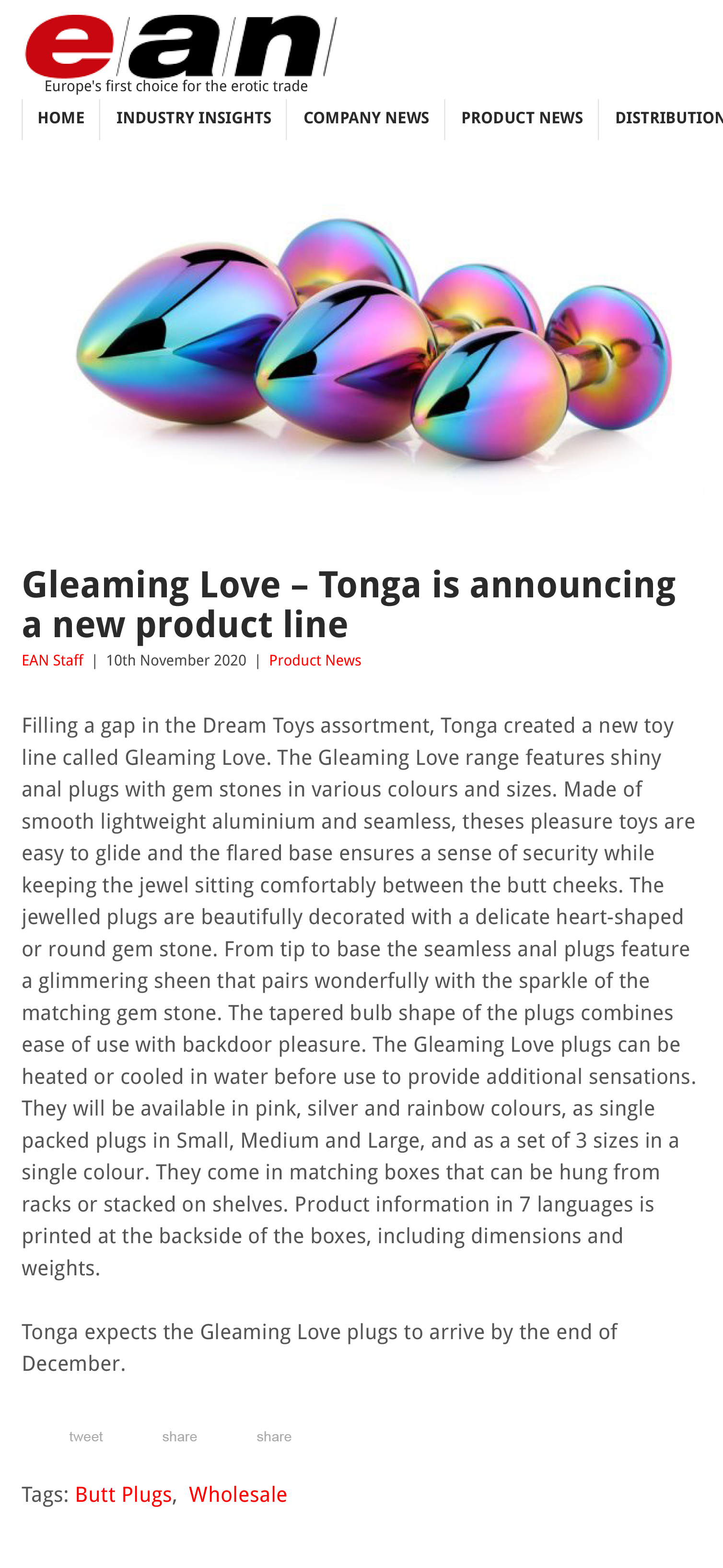 2020-11 EAN Online - Dream Toys Gleaming Love